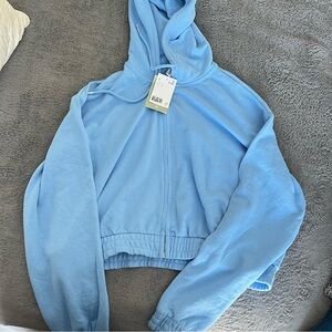 H&M cropped hoodie size large NWT